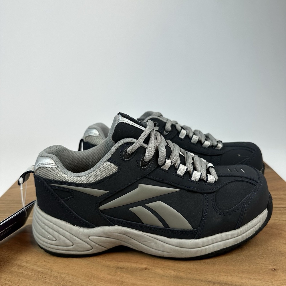 New Womens Reebok Work Jorie Navy‎ Composite Toe Oxford Shoes Sneakers Sz 7 M